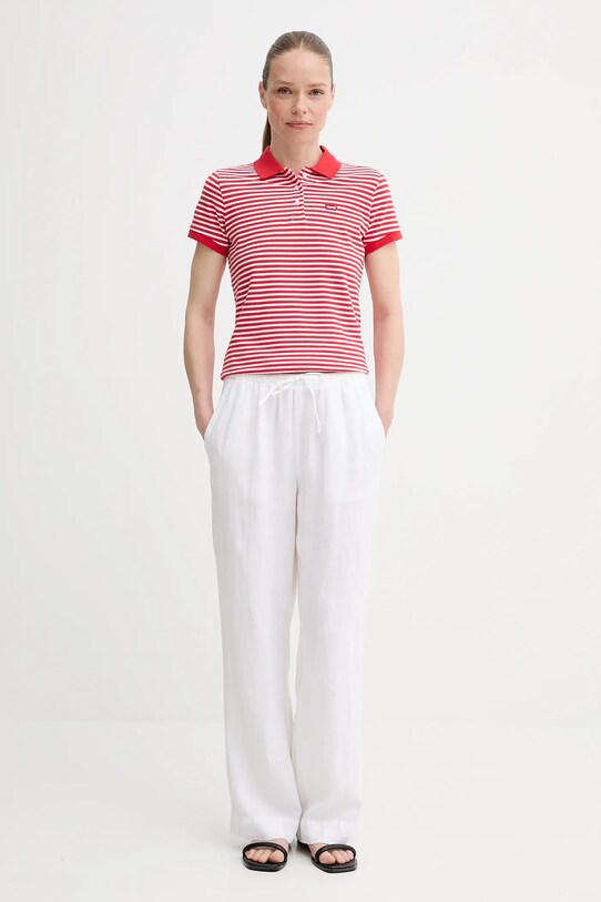 Lanene hlače Marc O'Polo 504011210381 bijela SS25