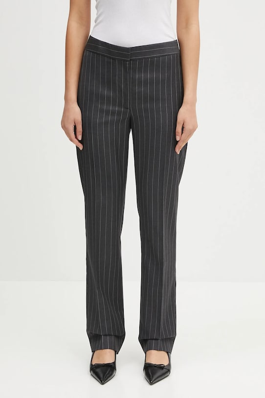 Шерстяные брюки JW Anderson Straight Leg Tailored шерсть серый TR0400.PG1695.945