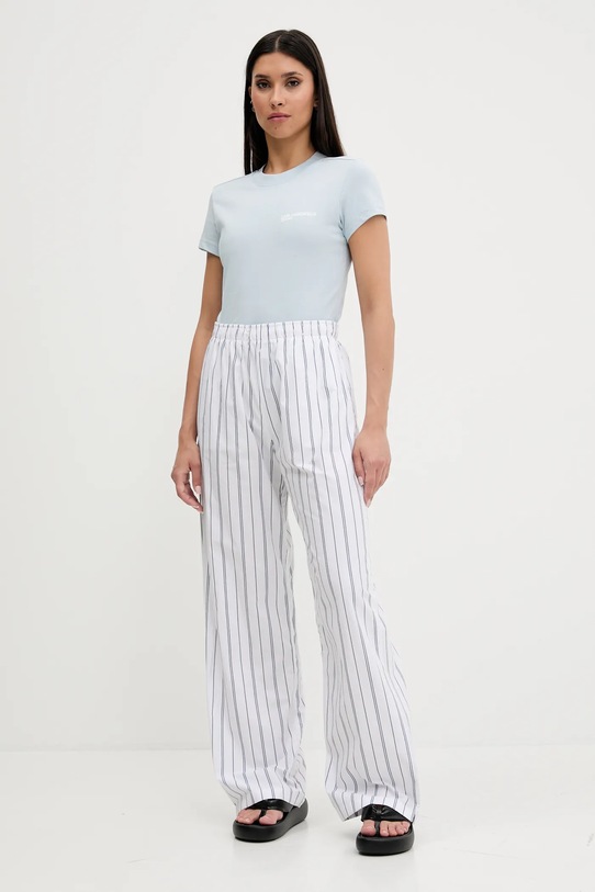 Bavlněné kalhoty Abercrombie & Fitch KI156.5289.106 bílá SS25