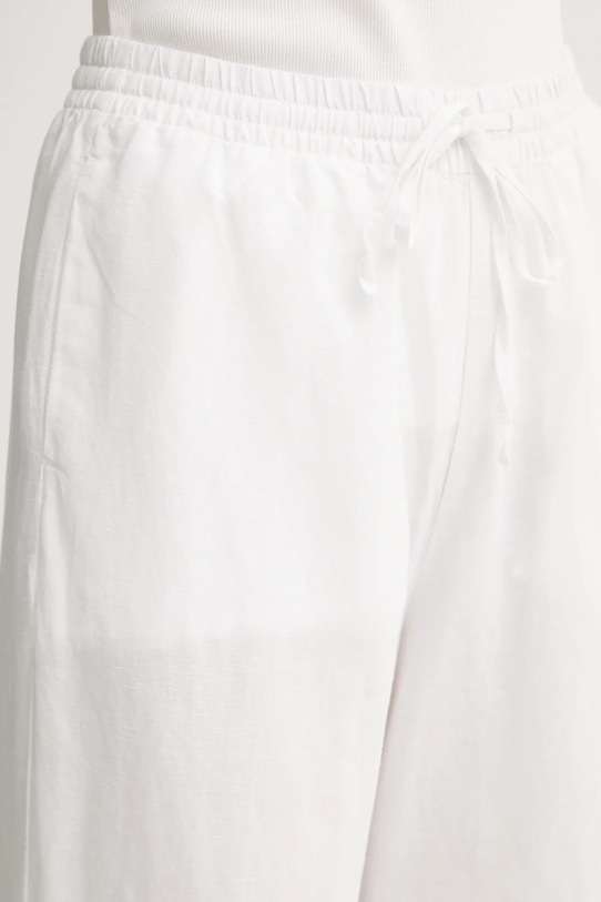 Lněné kalhoty Marc O'Polo bílá 5000006724