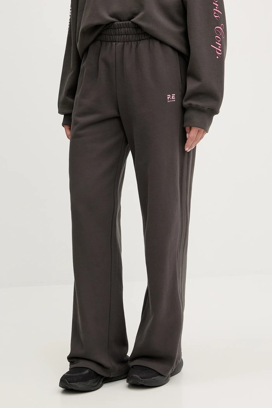 P.E Nation spodnie dresowe bawełniane Adventure bawełna szary 243P408