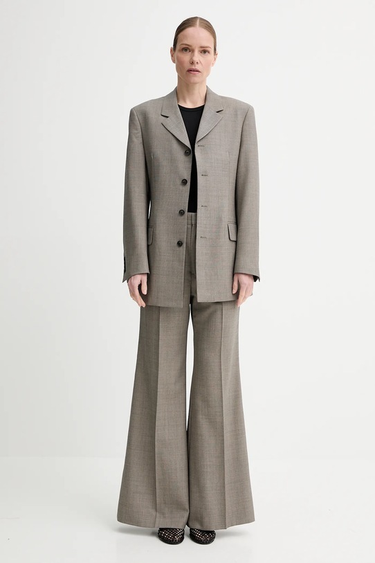Μάλλινα παντελόνια Filippa K 31424.FK καφέ SS25