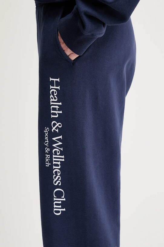 Бавовняні спортивні штани Sporty & Rich H&W Crest темно-синій PA036612241BL106