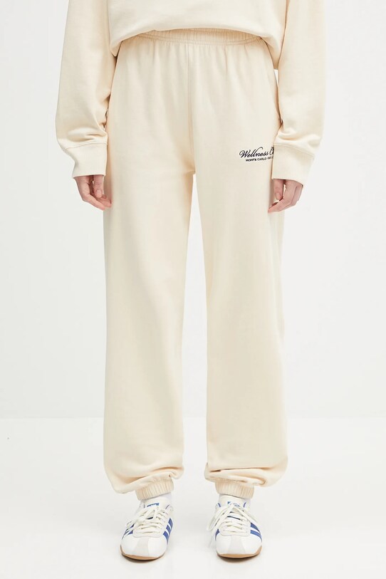 Sporty & Rich cotton joggers Wellness Club Mc Embroidered cotton beige PA036620081CR01