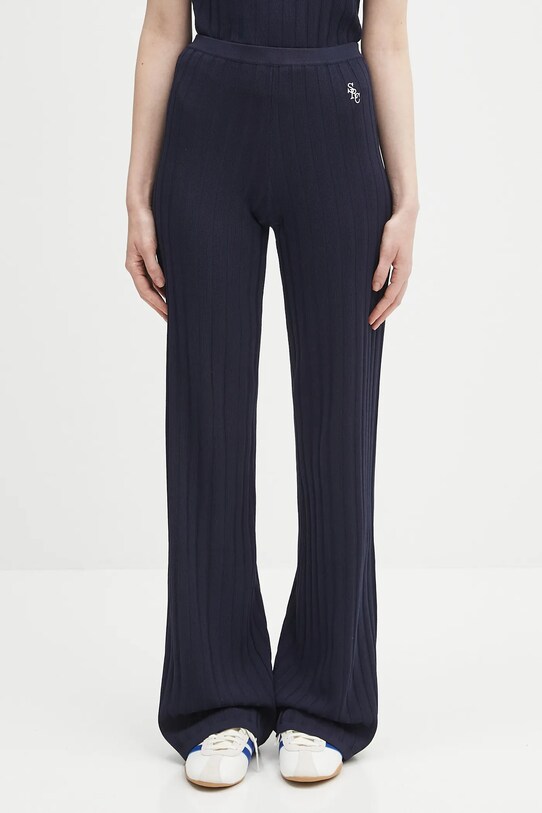 Штани Sporty & Rich Src Ribbed гладкий темно-синій PO049620302BL106
