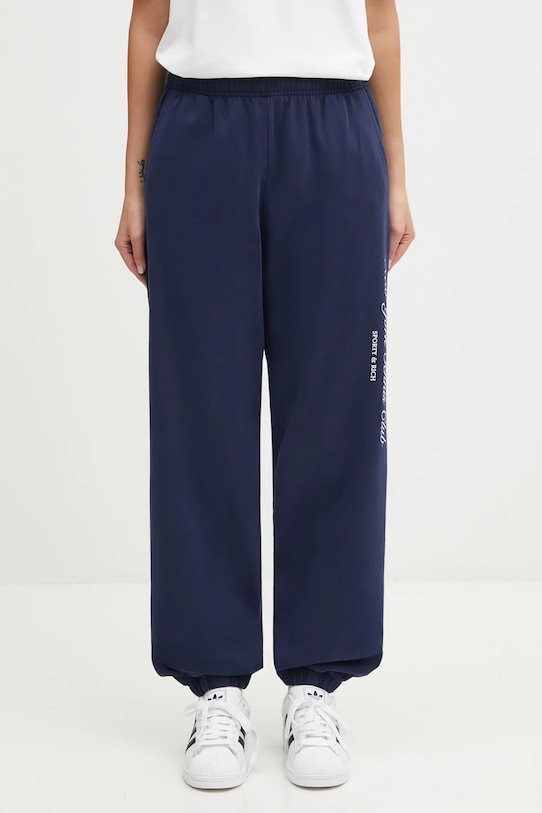 Sporty & Rich spodnie dresowe bawełniane Ny Tennis Club PA036621402BL106 granatowy AW25