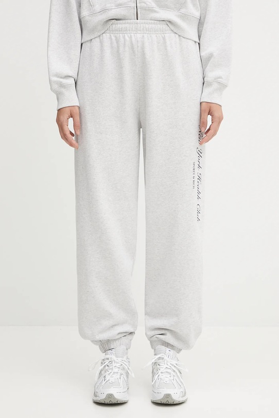 Bavlněné tepláky Sporty & Rich Ny Health Club bavlna šedá PA036602043GY03