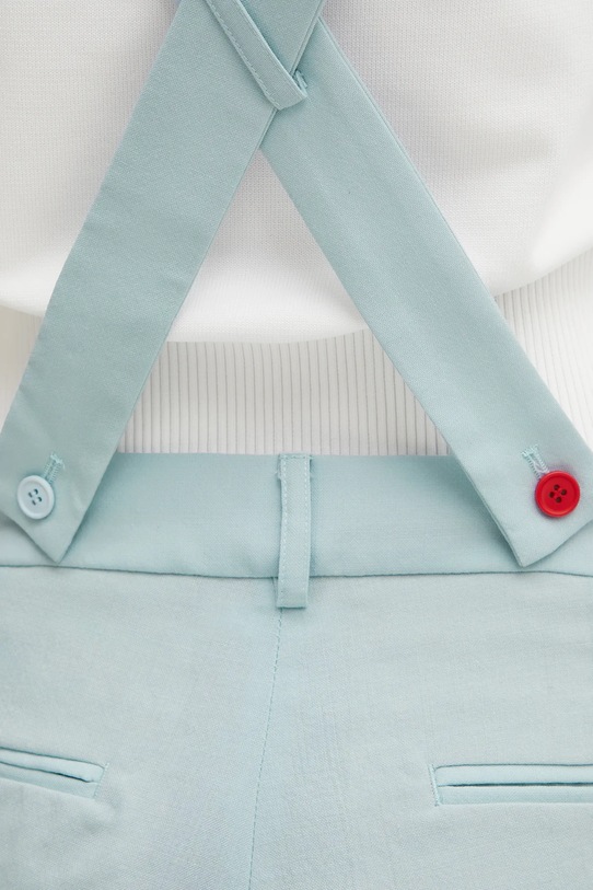 Вовняні штани Fiorucci Embroidered Suspender W02SPBPA183WO01BL02 блакитний