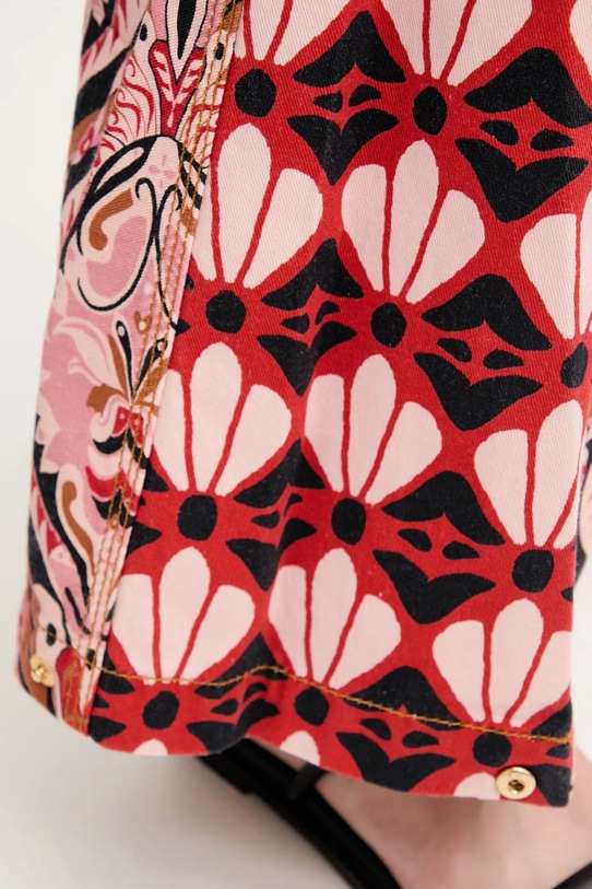 Βαμβακερό παντελόνι Farm Rio 329097 ροζ