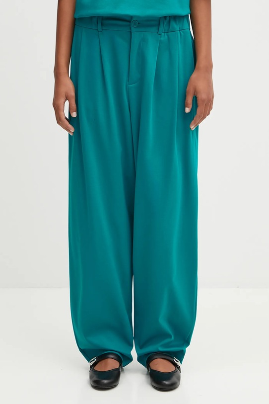 Памучен панталон Pangaia DNA Interlock Trousers памук тюркоазен 10002446