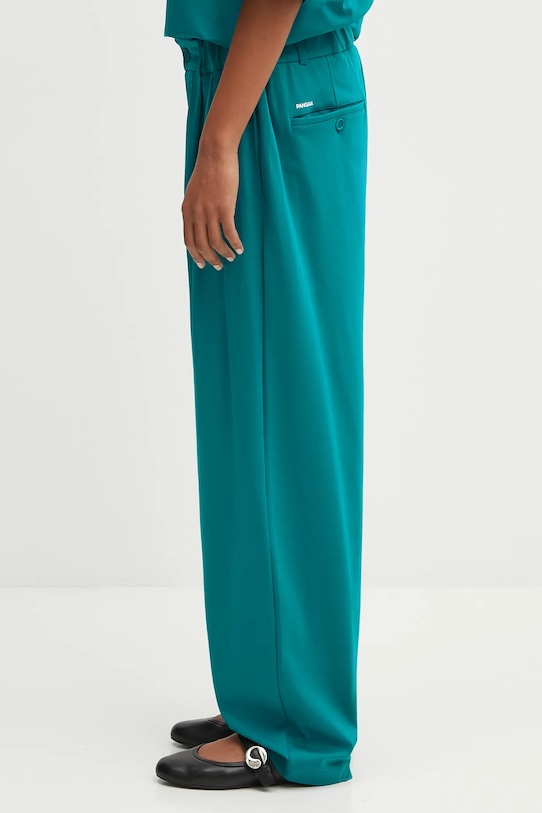 Памучен панталон Pangaia DNA Interlock Trousers 10002446 тюркоазен SS25