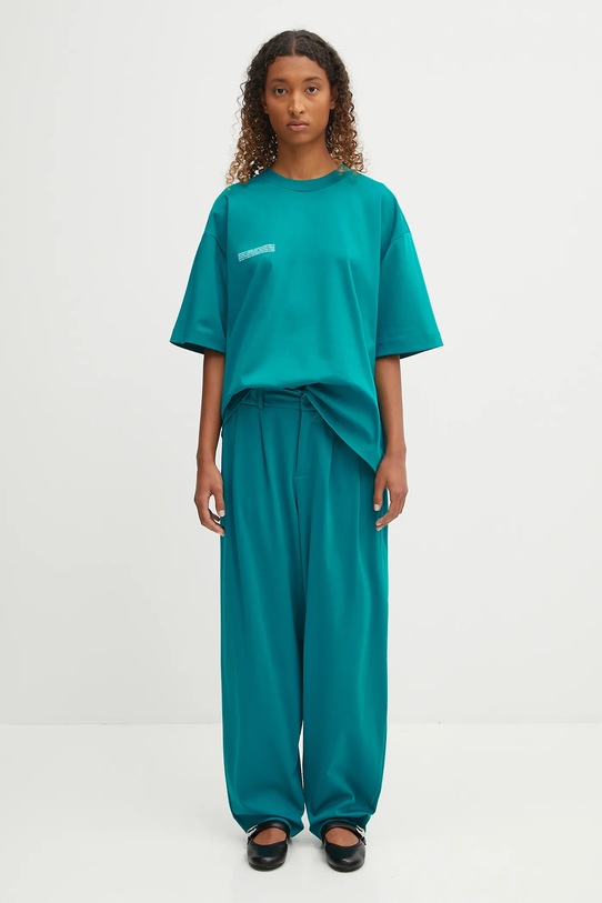 Памучен панталон Pangaia DNA Interlock Trousers 10002446 тюркоазен