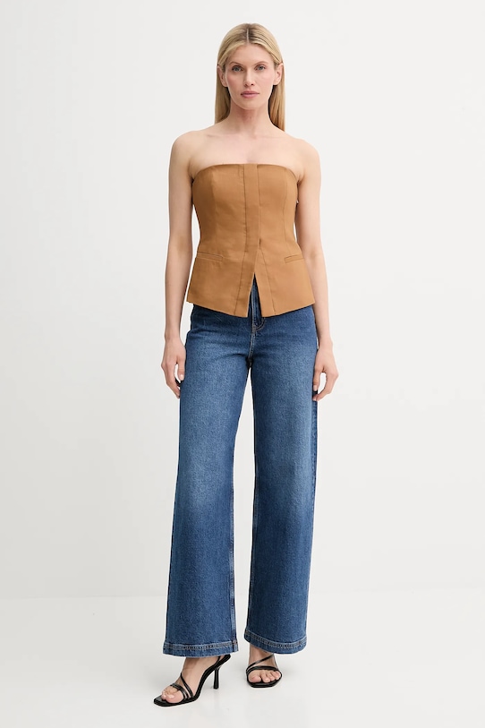 MUNTHE jeansy LACUBU 247143524716 niebieski SS25