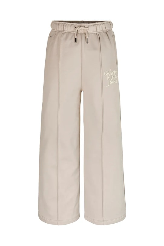 Otroški spodnji del trenirke Calvin Klein Jeans HANDW LOGO WIDE IG0IG02775.128.176.PPYA bež SS25