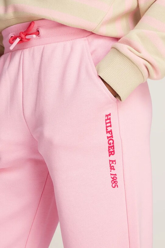 Tommy Hilfiger spodnie dresowe dziecięce KG0KG08325.128.176.PPYA różowy