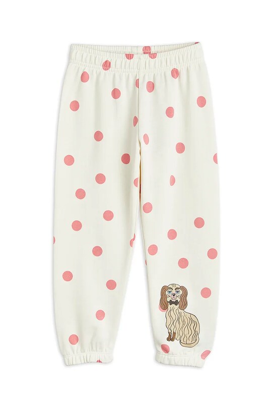 Детские хлопковые штаны Mini Rodini Dashing dog узор белый 1100006710