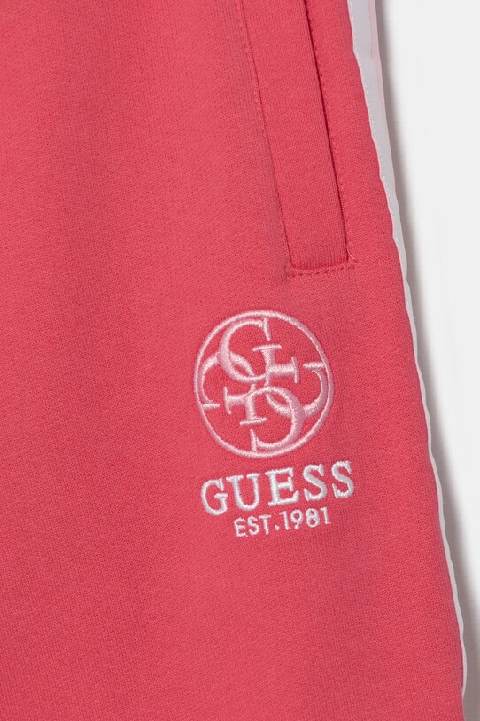 Fete Guess pantaloni de trening din bumbac pentru copii J5RQ11.KAD74.PPYA roz