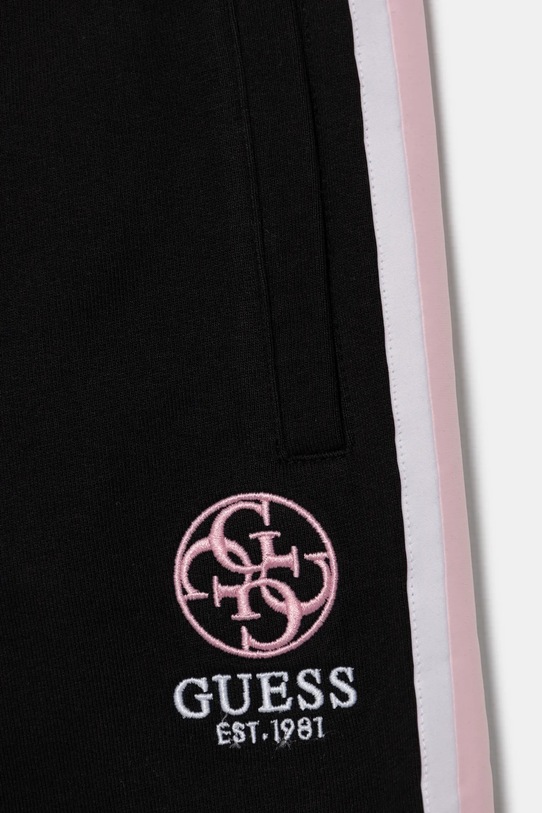 Dziewczynka Guess spodnie dresowe bawełniane dziecięce J5RQ11.KAD74.PPYA czarny
