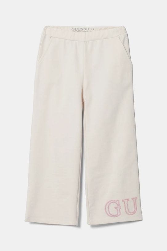 Дитячі штани Guess аплікація бежевий K5RQ11.KA6R4.PPYA