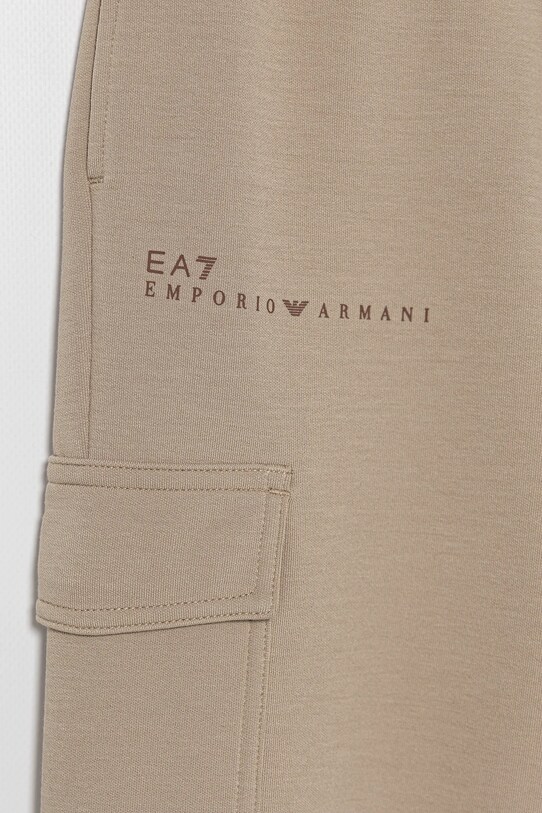 Dziewczynka EA7 Emporio Armani spodnie dresowe dziecięce 7G000040.AF12501 beżowy