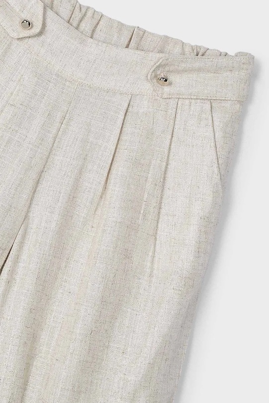 Mayoral pantaloni cu amestec de in pentru copii bej 3551.6A.Mini.PPYA