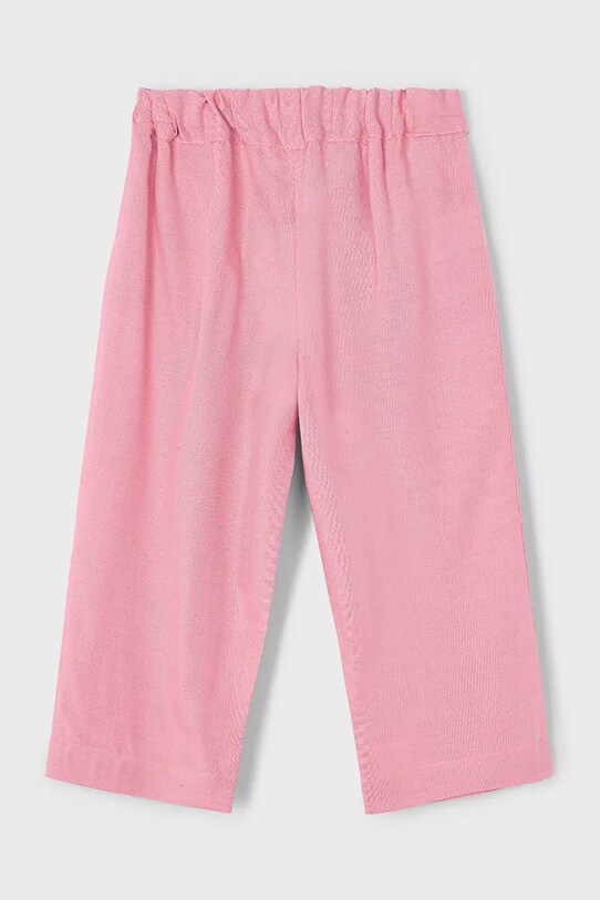 Mayoral pantaloni cu amestec de in pentru copii 3551.6A.Mini.PPYA roz SS25