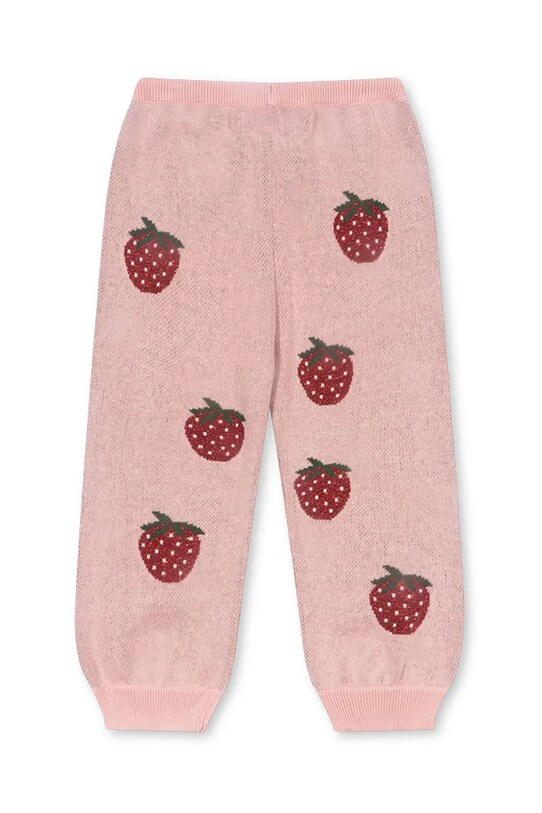 Konges Sløjd spodnie dresowe dziecięce LAPIS LUREX KNIT PANTS KS102261 różowy SS25