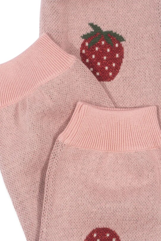 Konges Sløjd spodnie dresowe dziecięce LAPIS LUREX KNIT PANTS różowy KS102261