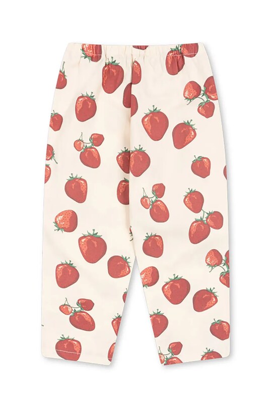 Detské bavlnené nohavice Konges Sløjd FEN PANTS GOTS KS102279 béžová SS25