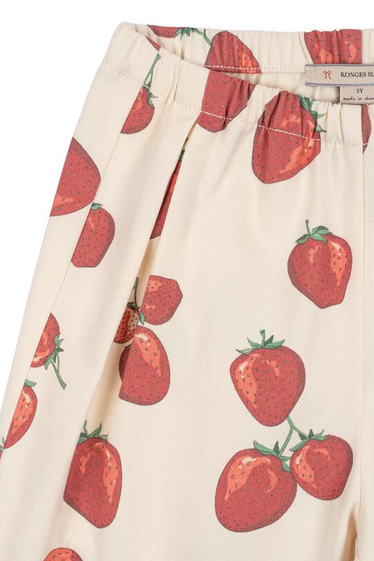 Chlapec Detské bavlnené nohavice Konges Sløjd FEN PANTS GOTS KS102279 béžová