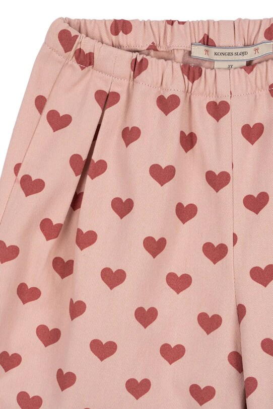 Konges Sløjd pantaloni de bumbac pentru copii FEN PANTS GOTS roz KS102279