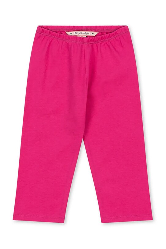 Detské bavlnené nohavice Konges Sløjd BABETTE PANTS GOTS KS102560 ružová SS25