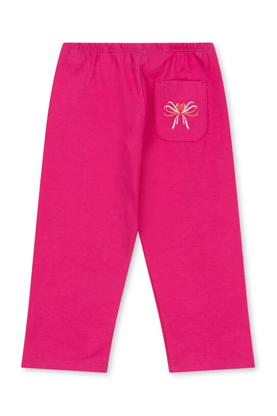Dievča Detské bavlnené nohavice Konges Sløjd BABETTE PANTS GOTS KS102560 ružová