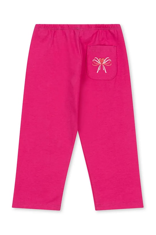 Dievča Detské bavlnené nohavice Konges Sløjd BABETTE PANTS GOTS KS102560 ružová