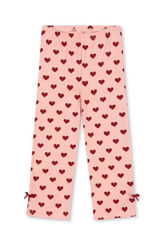 Konges Sløjd pantaloni de bumbac pentru copii DREY SLIT PANTS GOTS bumbac roz KS102568