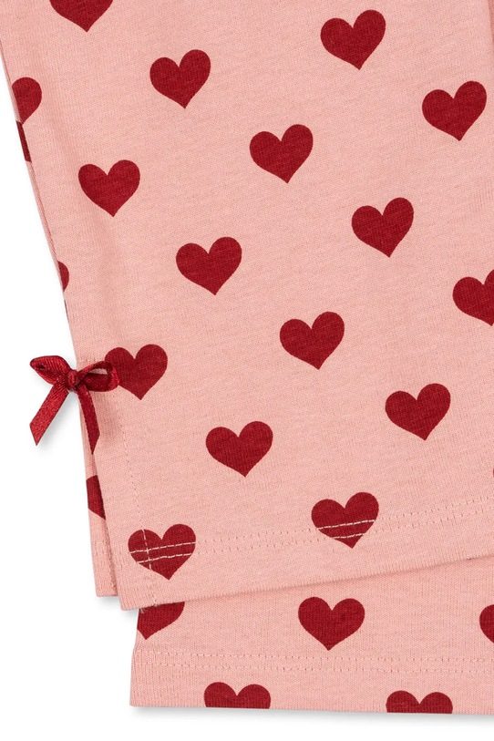 Konges Sløjd spodnie bawełniane dziecięce DREY SLIT PANTS GOTS różowy KS102568