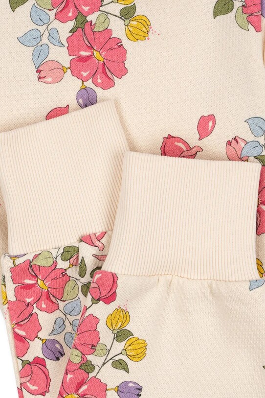 Dječji pamučni donji dio trenirke Konges Sløjd LOUPY LOU SWEAT PANTS GOTS bež KS102707.G