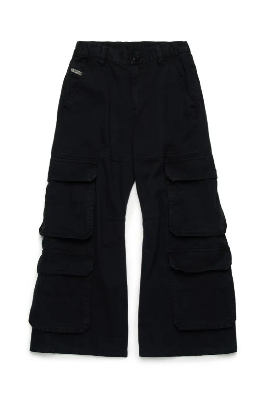 Diesel pantaloni copii PDARGJXCARGO TROUSERS bumbac negru J02220