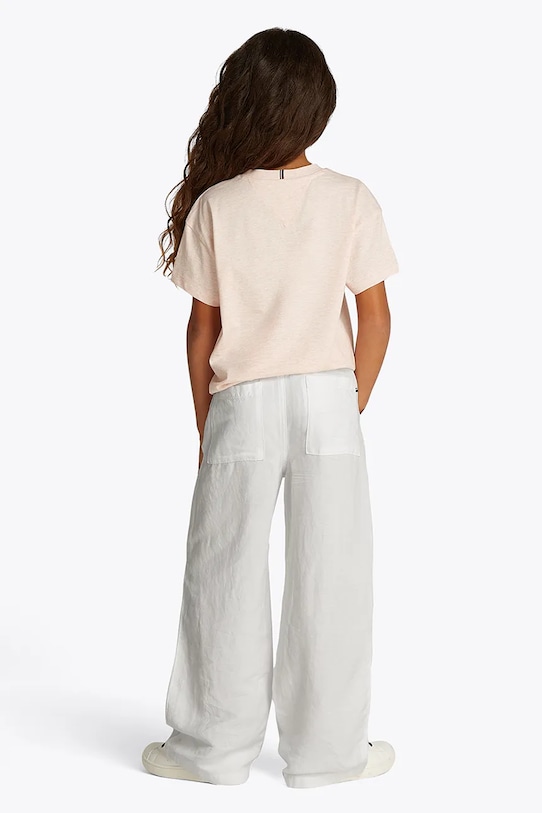 Tommy Hilfiger pantaloni de in pentru copii KG0KG08425.128.176.PPYA alb