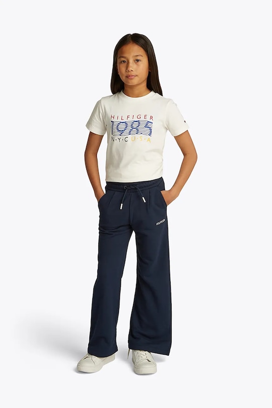 Tommy Hilfiger pantaloni de trening pentru copii tricotaj bleumarin KG0KG08422.PPYA