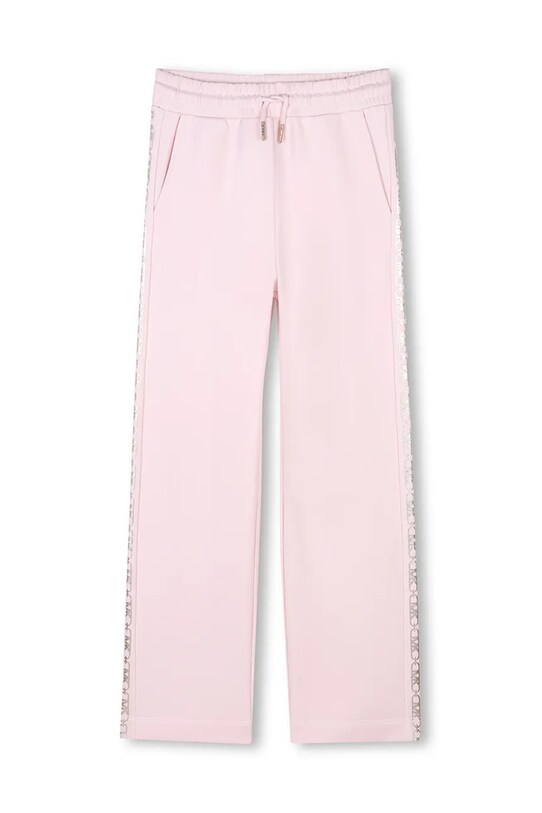 Детские хлопковые штаны Michael Kors аппликация розовый R30330.86.108