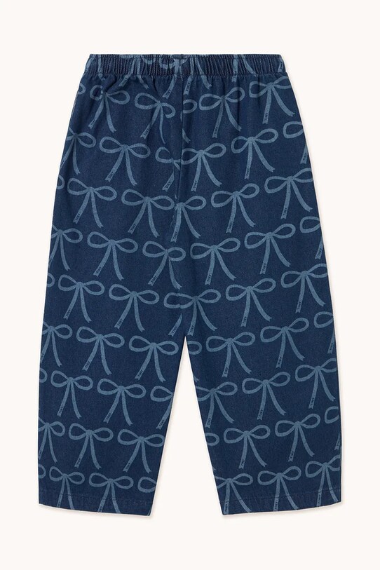 Detské nohavice Tinycottons BOWS PANT SS25.237 modrá SS25