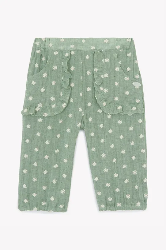 Детски панталон с лен Tartine et Chocolat CA22021.104 тюркоазен SS25