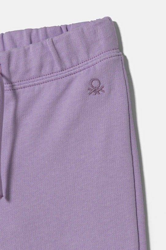 Deklice Otroška bombažna trenirka United Colors of Benetton 3J70GF01N.P.Season.PPYA vijolična