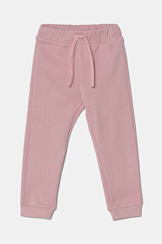 United Colors of Benetton pantaloni de trening din bumbac pentru copii bumbac roz 3J70GF01N.P.Season.PPYA