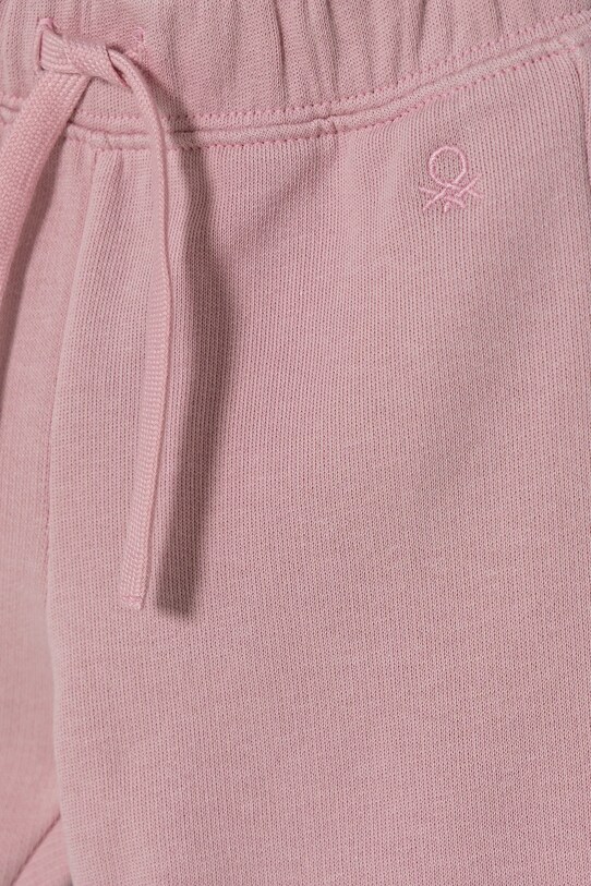Fete United Colors of Benetton pantaloni de trening din bumbac pentru copii 3J70GF01N.P.Season.PPYA roz