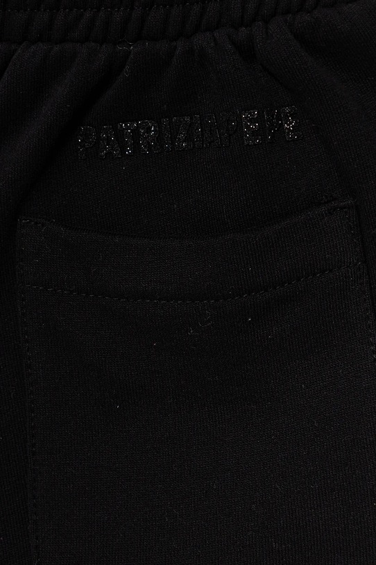 Dětské bavlněné tepláky Patrizia Pepe K103 7P0326 černá AW25