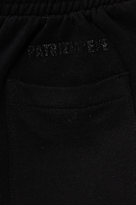 Patrizia Pepe spodnie dresowe bawełniane dziecięce K103 7P0326 czarny AW25