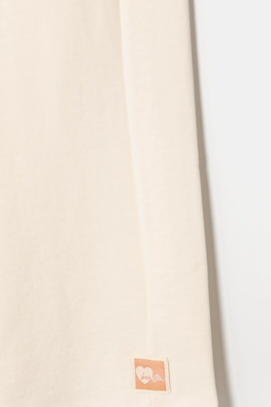 Fete United Colors of Benetton pantaloni de trening din bumbac pentru copii 3UNICF061.G.Seasonal bej