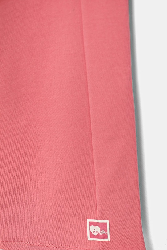 Dziewczynka United Colors of Benetton spodnie dresowe bawełniane dziecięce 3UNICF061.G.Seasonal różowy
